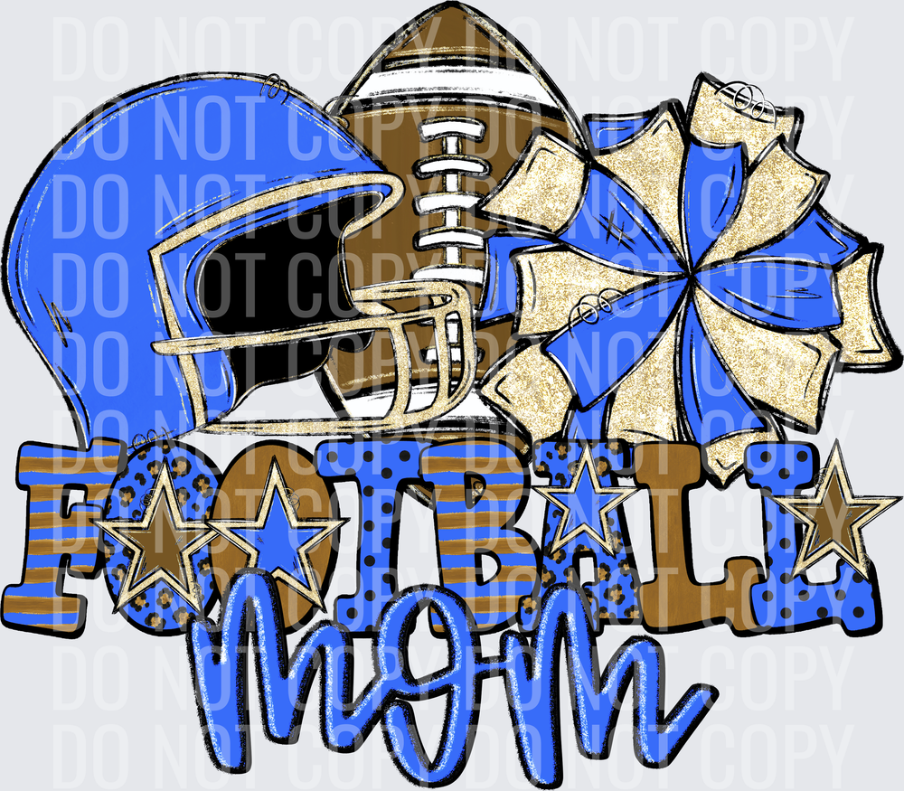 KayndiDesigns 08.26 Football Mom Royal Blue