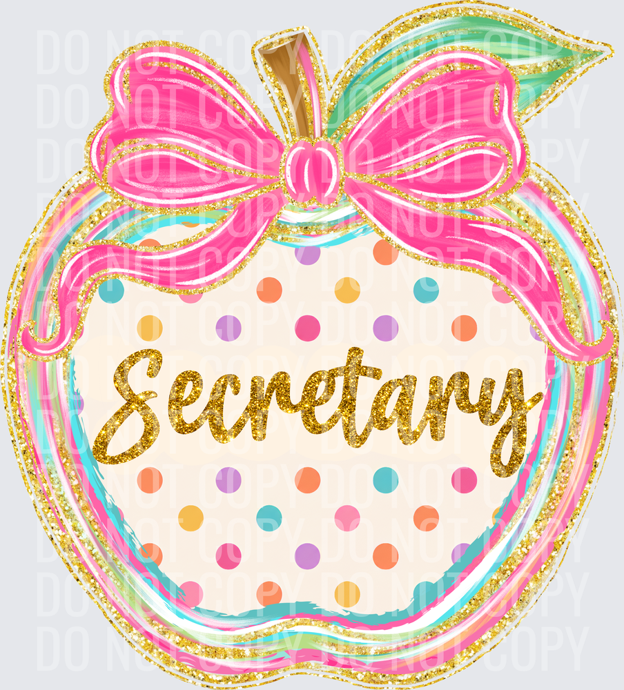 Secretary polka dot apple