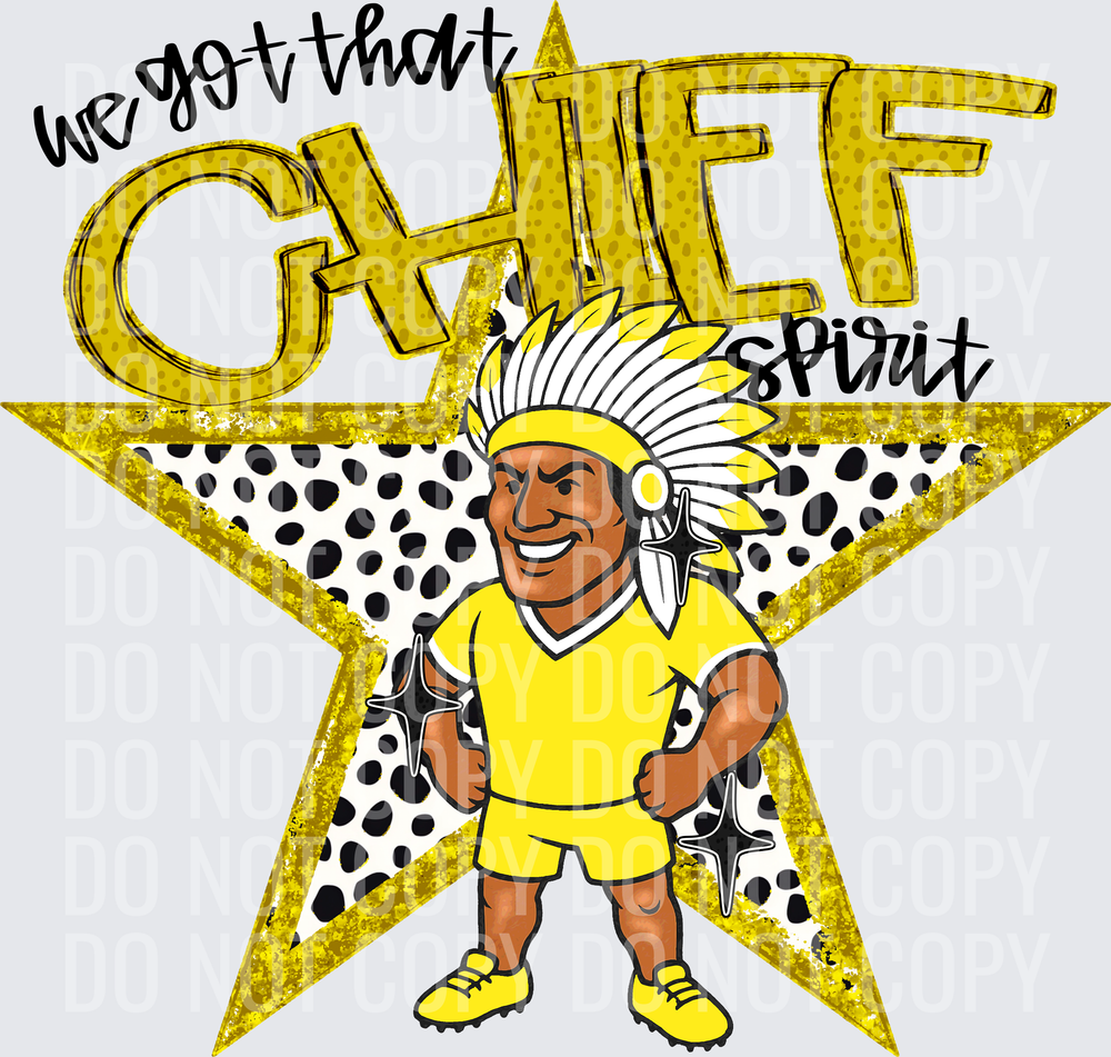 KayndiDesigns 09.26 We Got That Spirit Chief Yellow