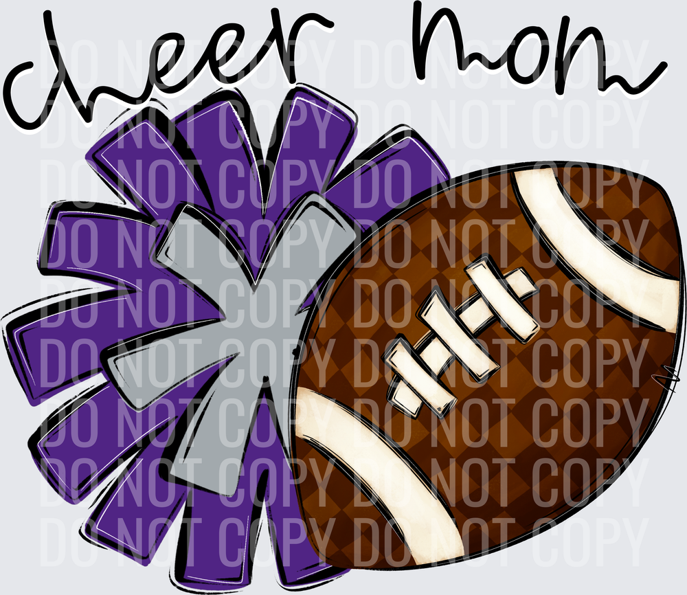 Cheer Mom - CC0926-0022 - Purple-Grey