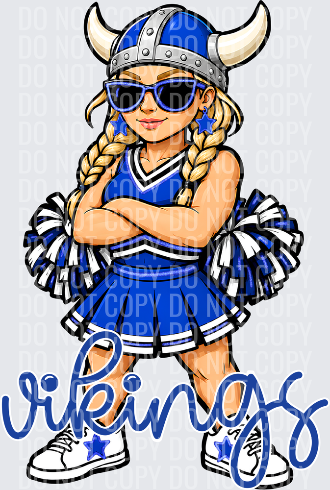 Vikings Cheer Blue White