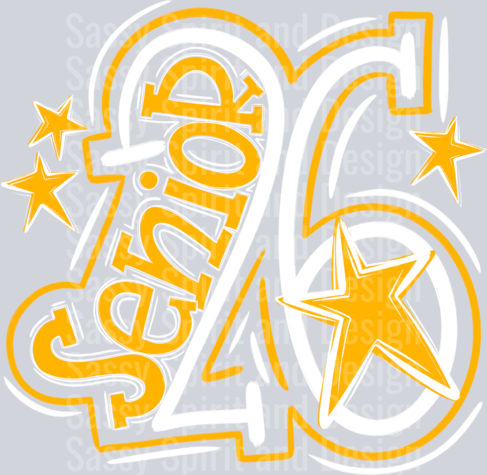 Senior 2026 White Ath Gold