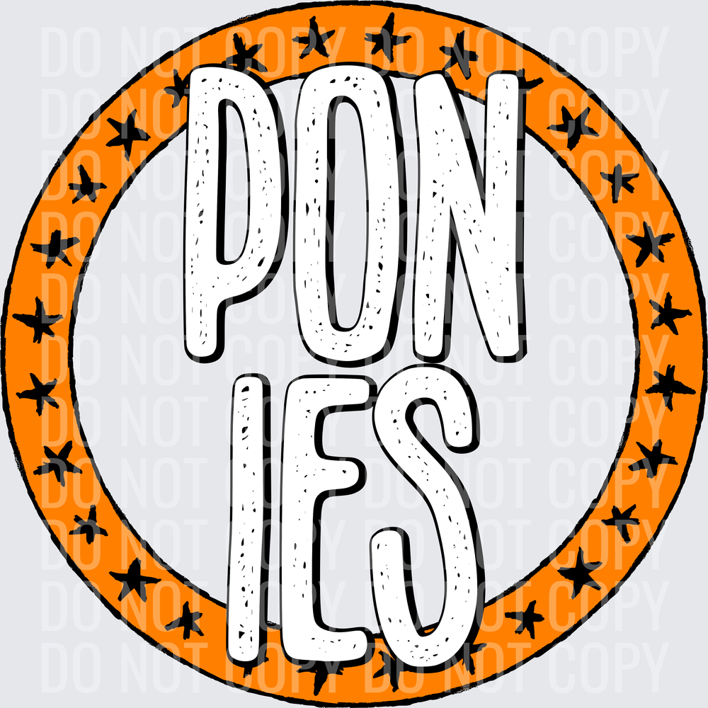 PoniesStarCircle-OrangeBlack