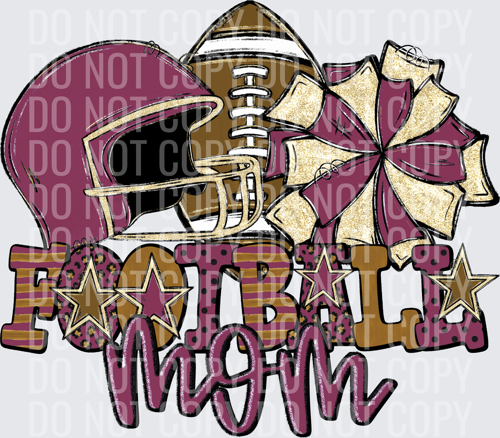 KayndiDesigns 08.26 Football Mom Maroon