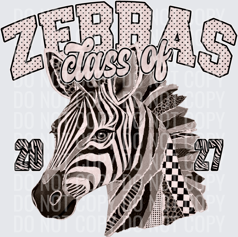 KayndiDesigns 10.26 Class of 2027 Neutral Zebras