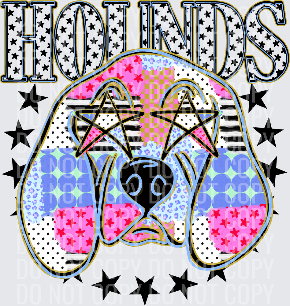 KayndiDesigns 09.26 Patchwork Varisty Stars Hounds