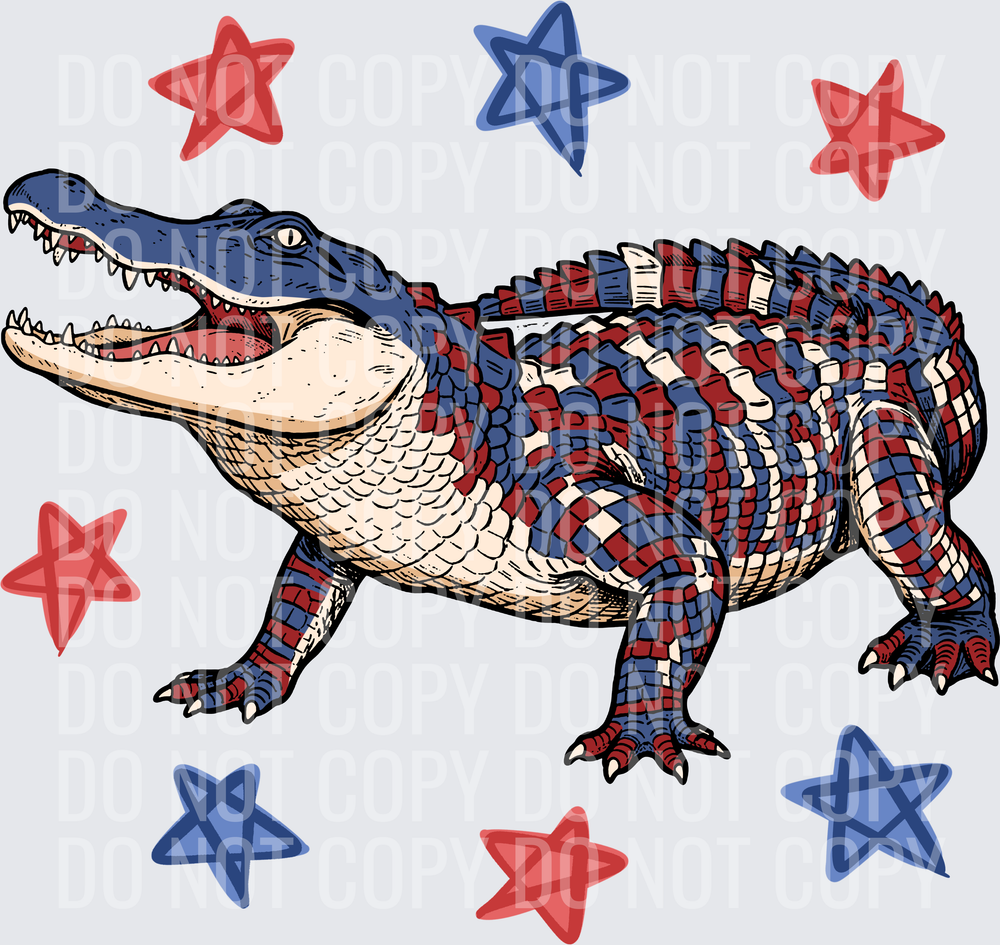 Striped Patriotic Gator POCKET