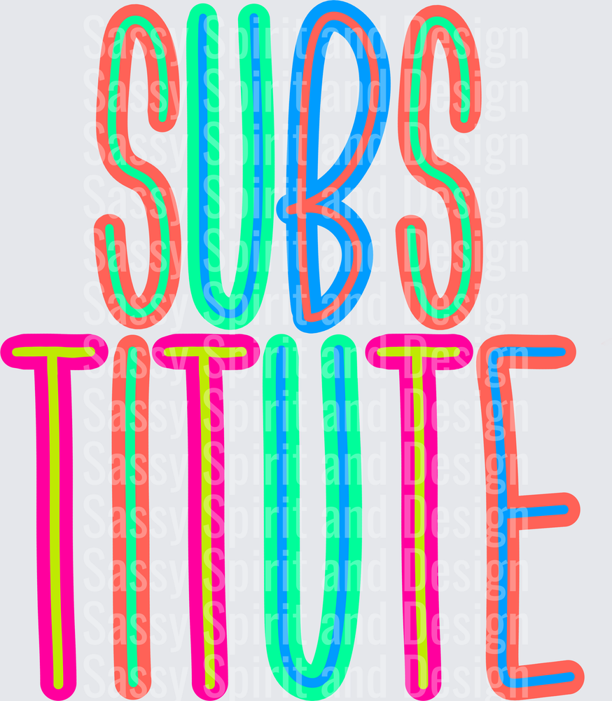 Back to School Brights SUBSTITUTE
