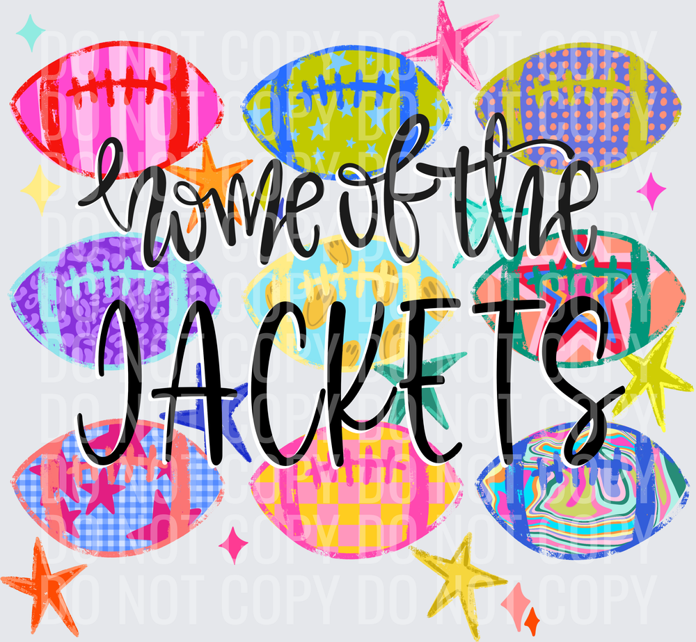 JACKETS Neon Football Collage