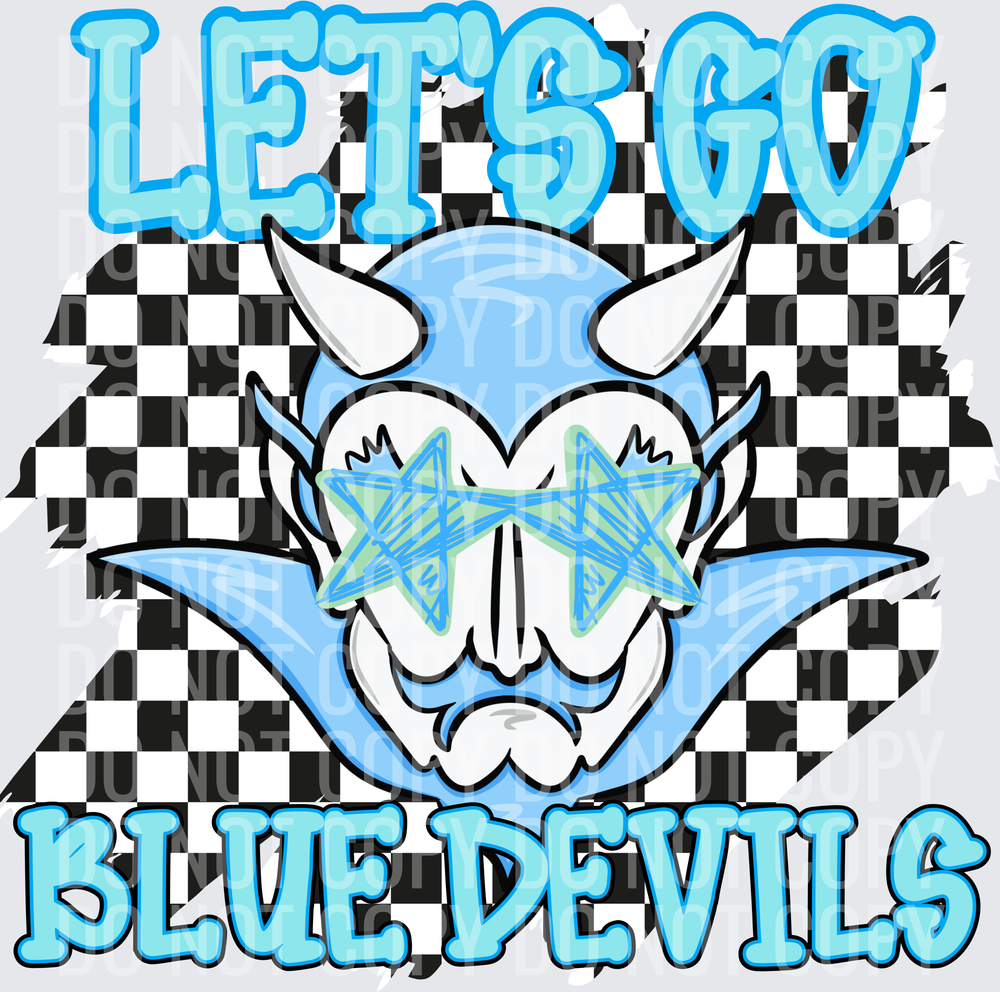 Let’s go blue Devils checkered
