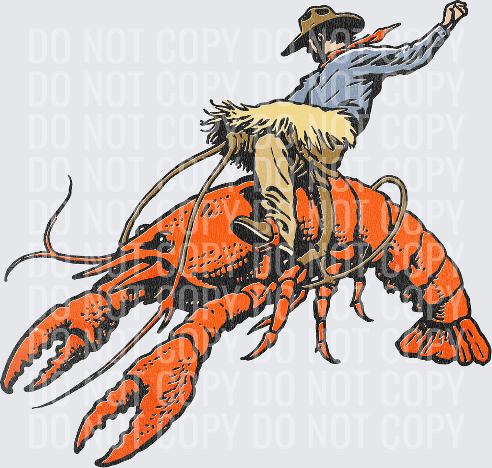 Cajun-Rodeo-Crawfish-Funny-Cowboy-Design-No-Text-Distressed
