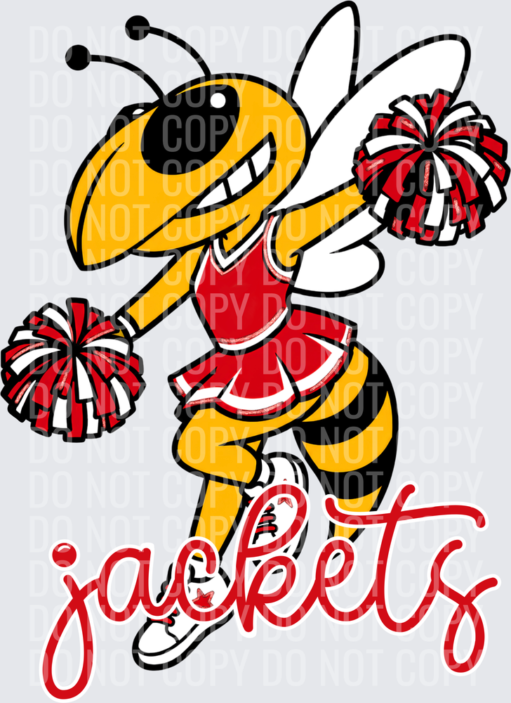 Jackets Cheer Red White Blk
