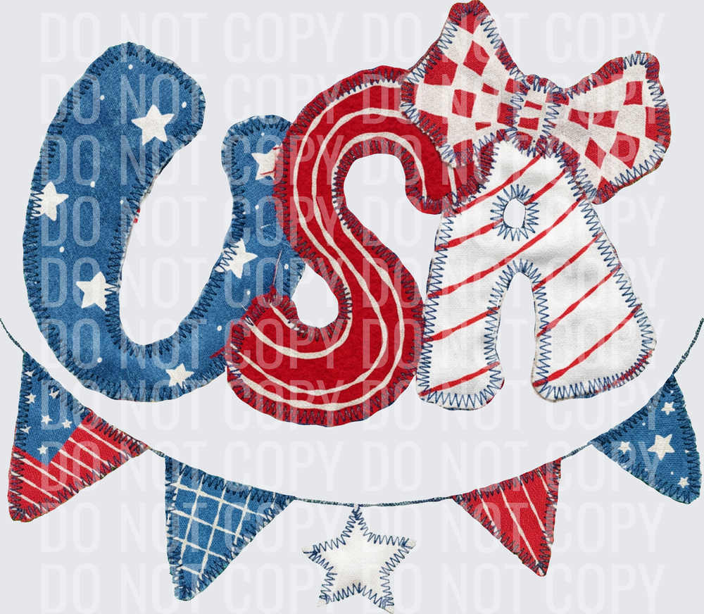 USA faux emb hwds