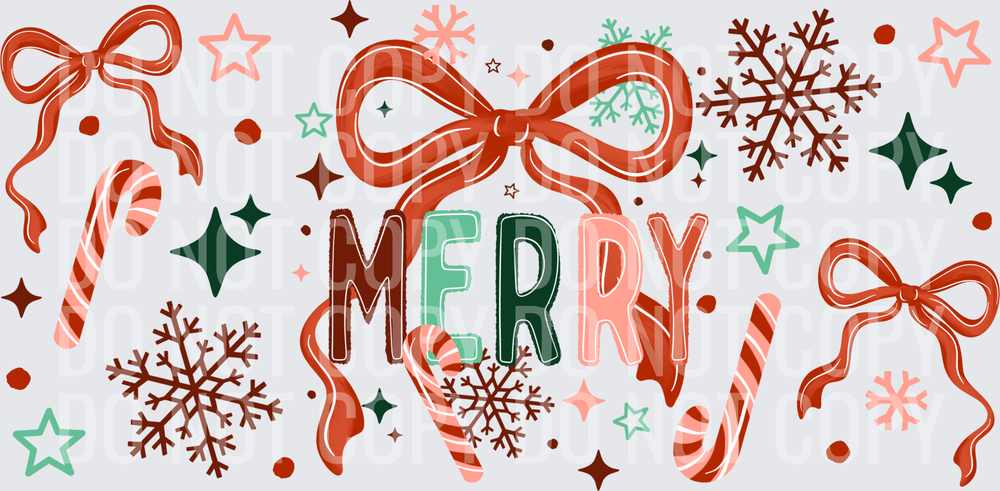 Merry red bow 16 Oz