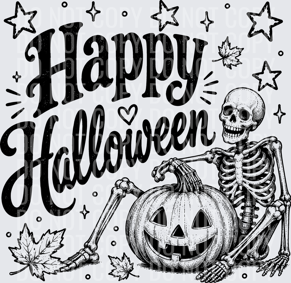 HAPPY HALLOWEEN SKELETON