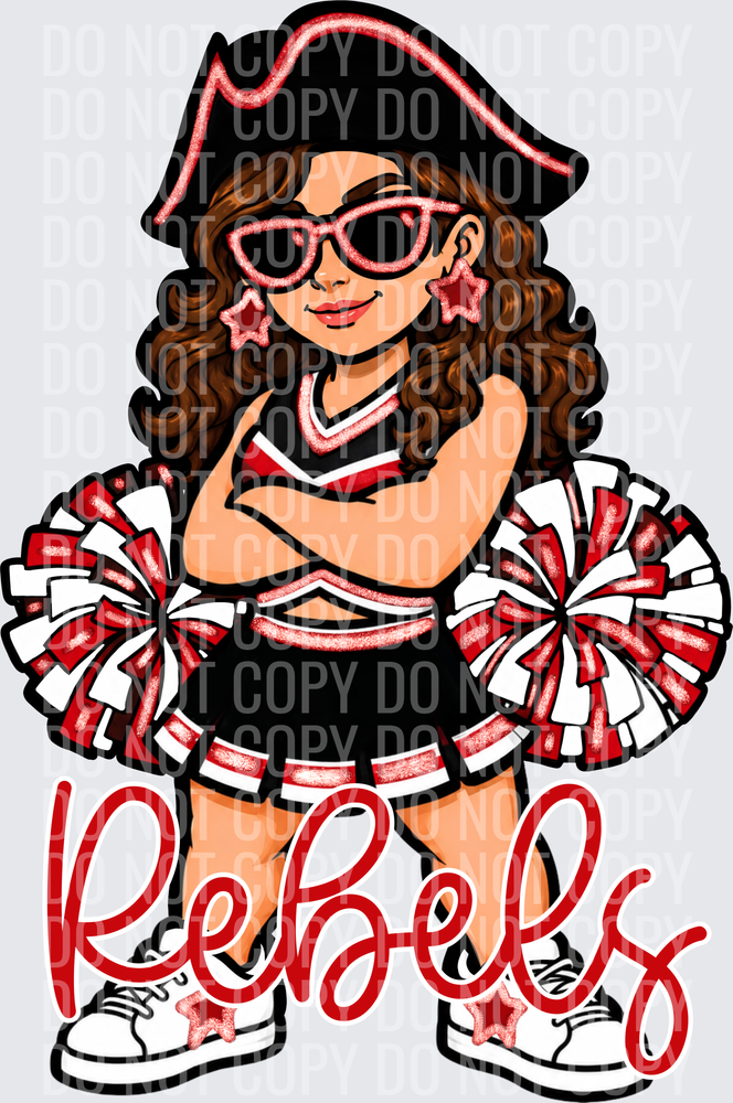 Rebels Cheer Red Black