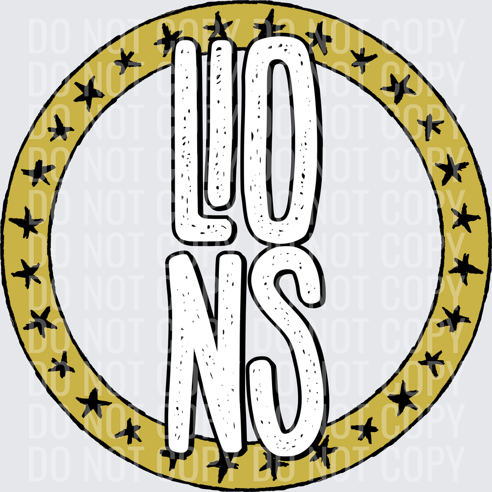 LionsStarCircleVegasGoldBlack