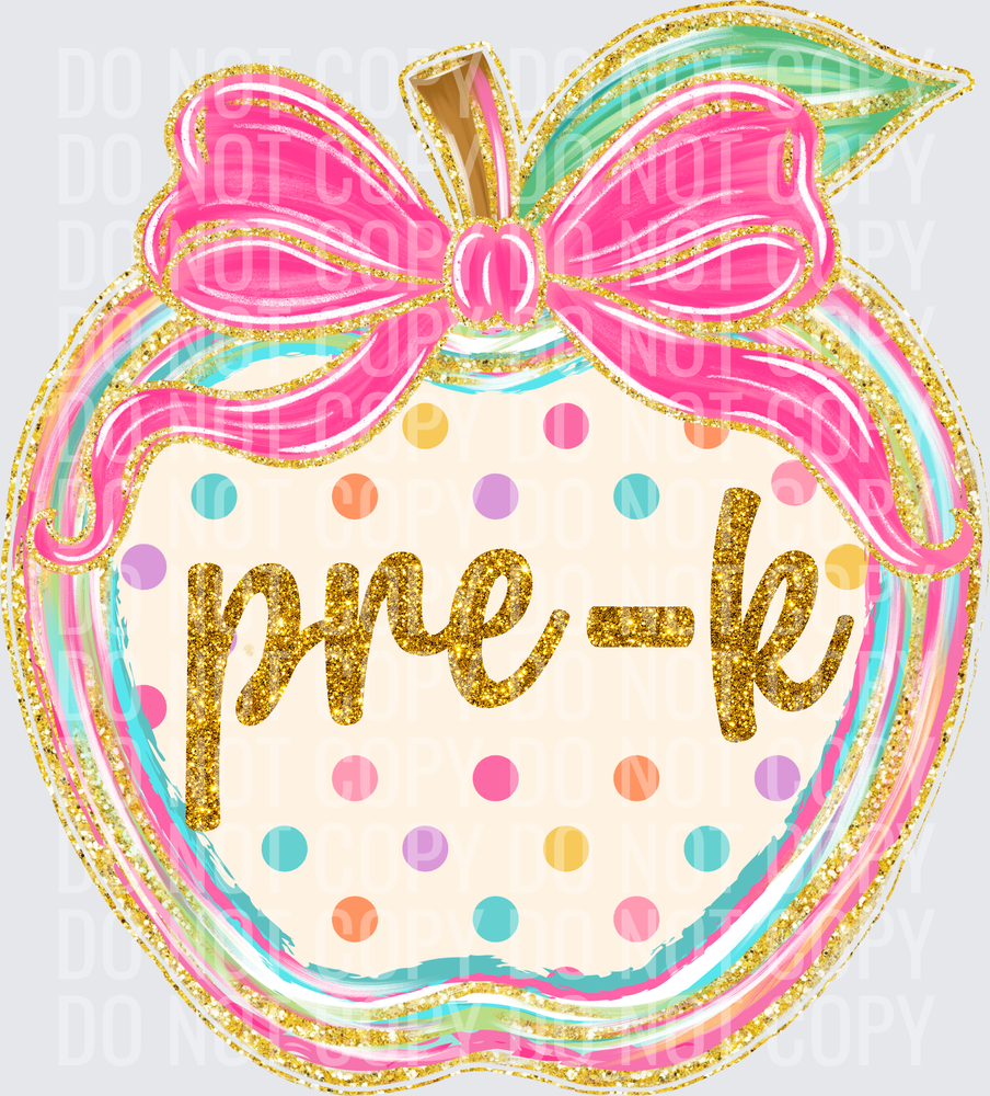 Pre K Polka Dot Apple