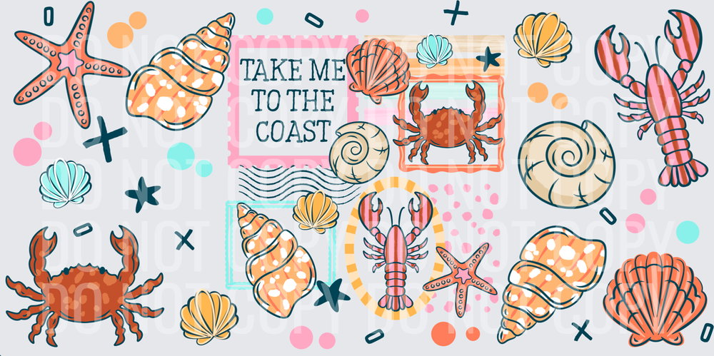 Take me to the coast 16oz wrap