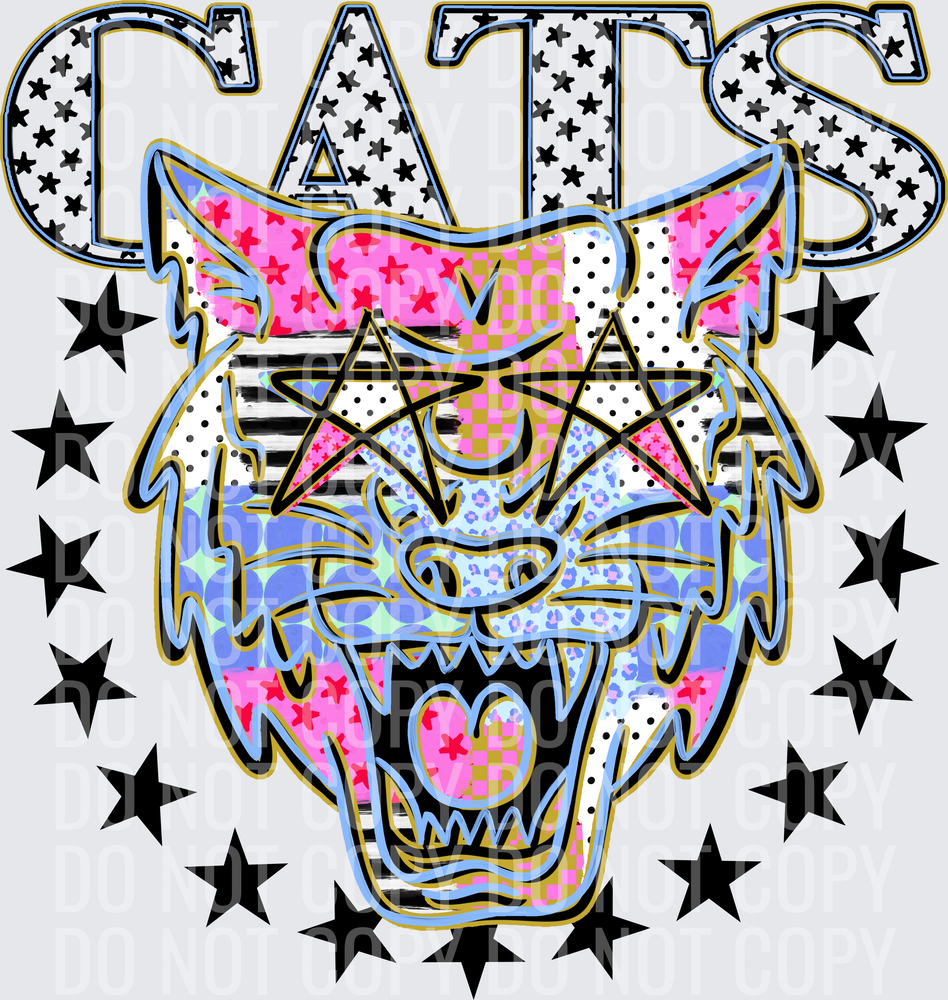 KayndiDesigns 09.26 Patchwork Varisty Stars Cats