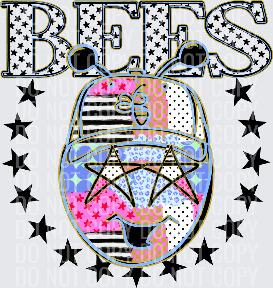 KayndiDesigns 09.26 Patchwork Varisty Stars Bees 2