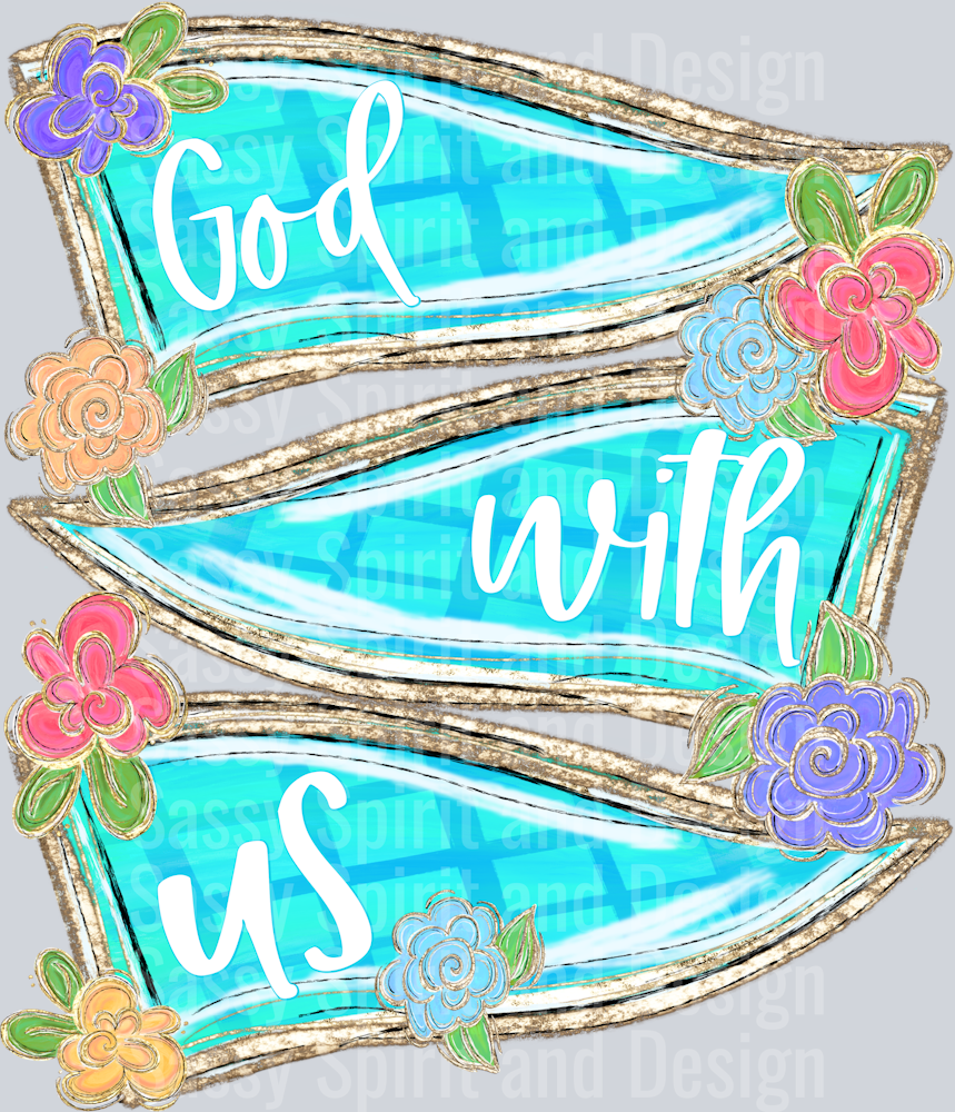 Faith Pennant Banner GOD WITH US