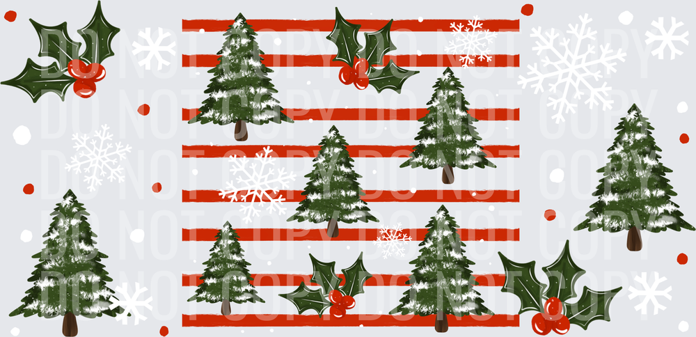 christmas tree stripe 16oz wrap