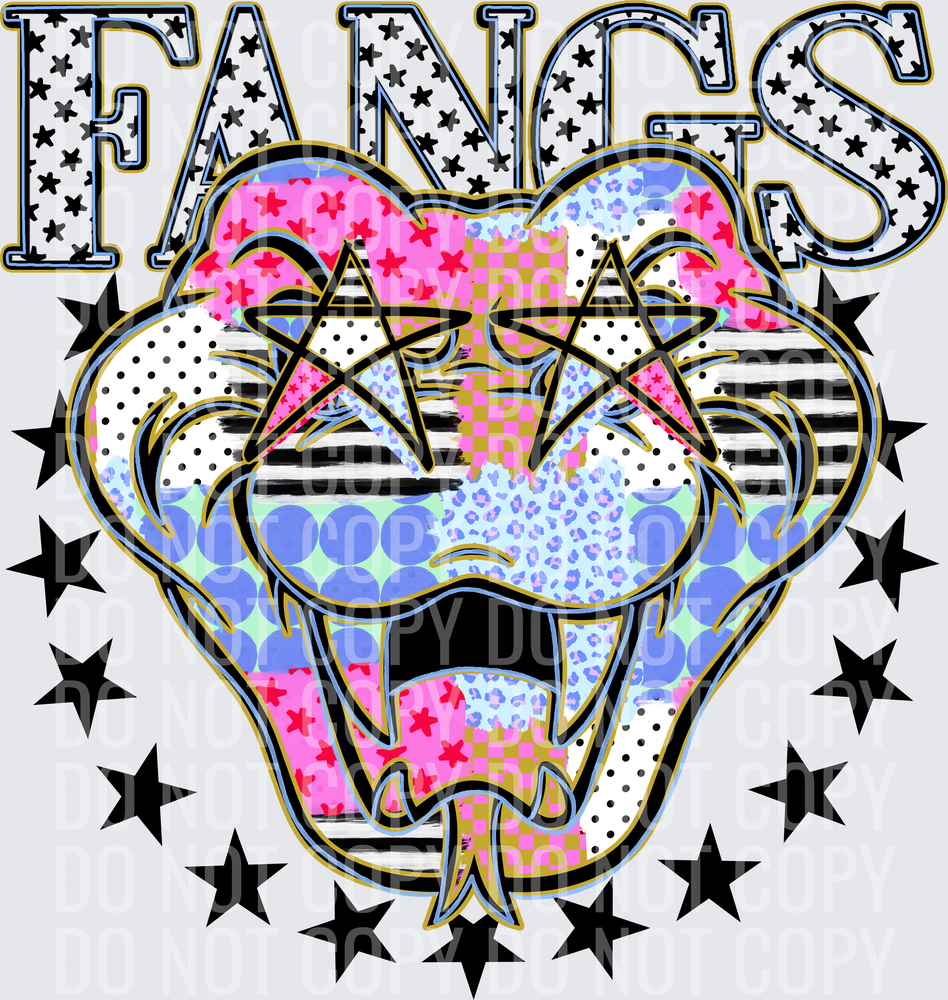 KayndiDesigns 09.26 Patchwork Varisty Stars Fangs