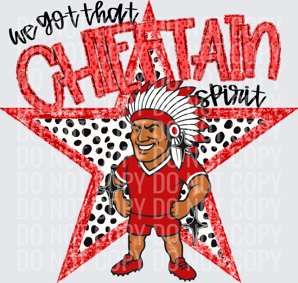KayndiDesigns 09.26 We Got That Spirit Chieftain Red