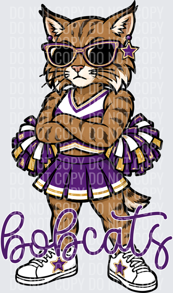 Bobcats Cheer Purple Gold