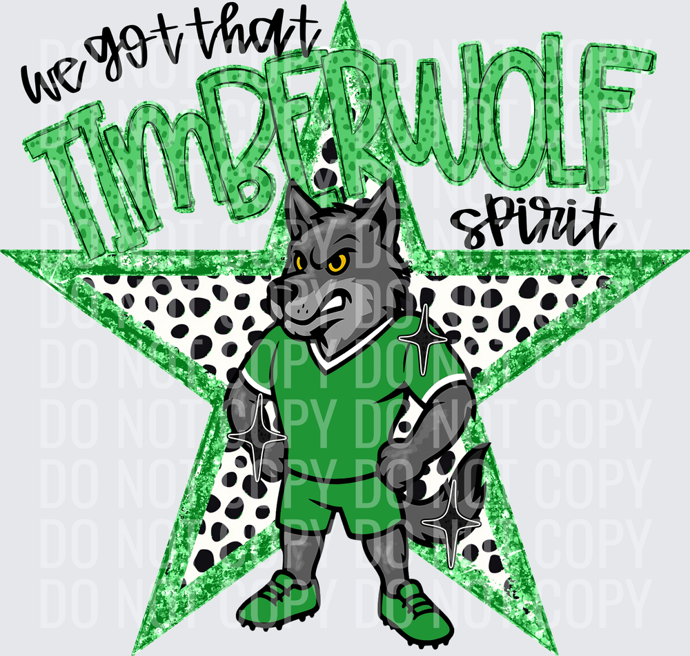 KayndiDesigns 09.26 We Got That Spirit Timberwolf Green