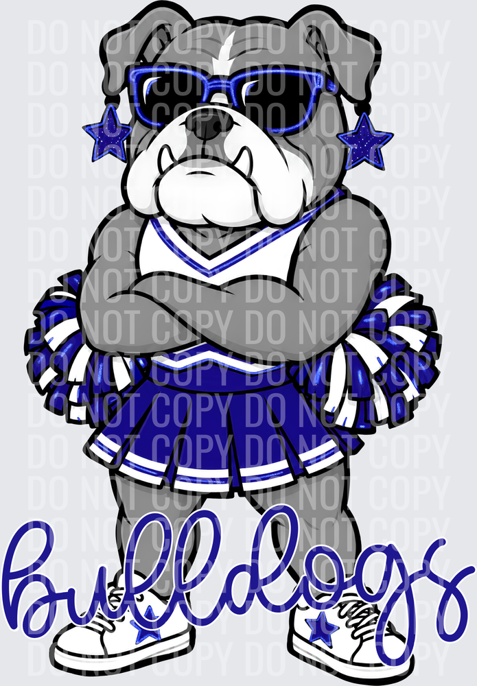 Bulldogs Cheer Blue White