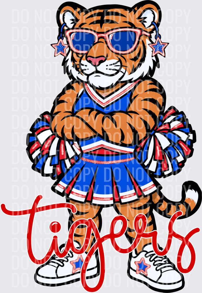 Tigers Cheer Red Blue