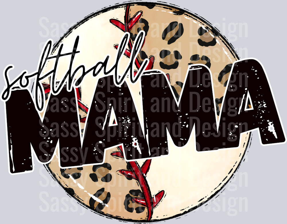 softball mama leopard