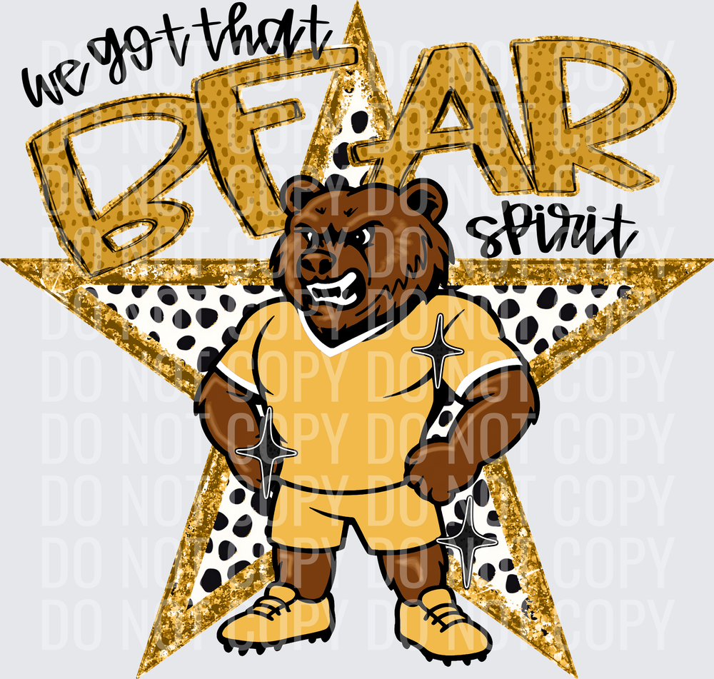KayndiDesigns 09.26 We Got That Spirit Bear Gold