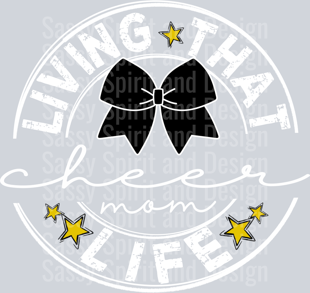 Living That CHEER BOW Mom Life WHITE