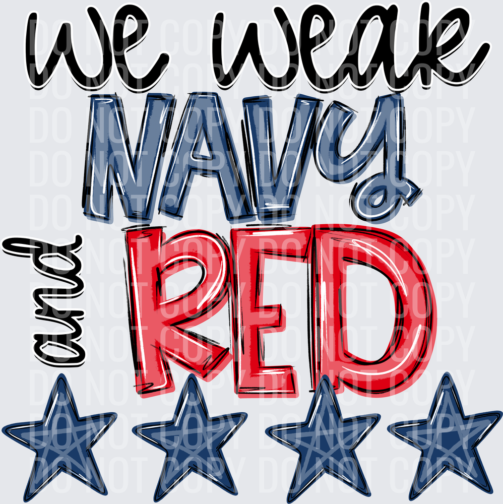 Navy & Red