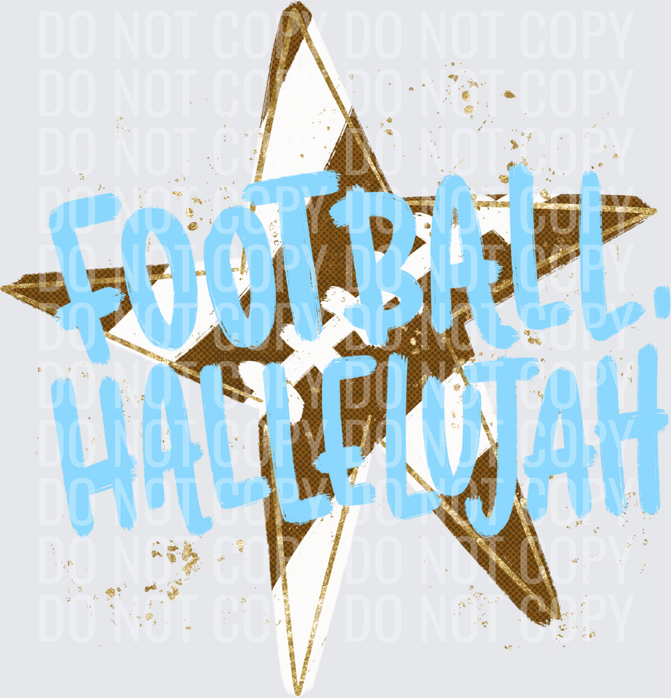 football hallelujah light blue