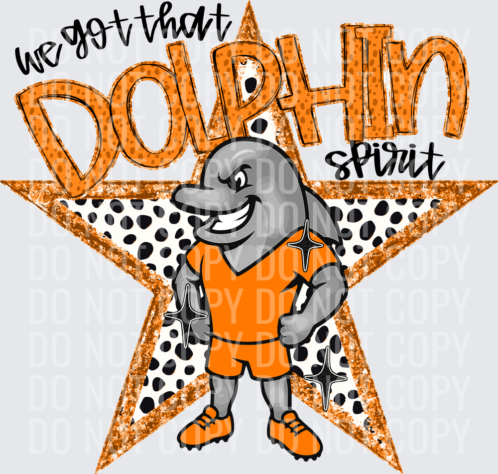 KayndiDesigns 09.26 We Got That Spirit Dolphin Orange