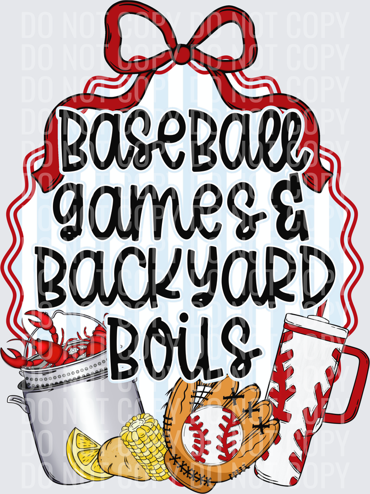 Baseball games and backyard boils