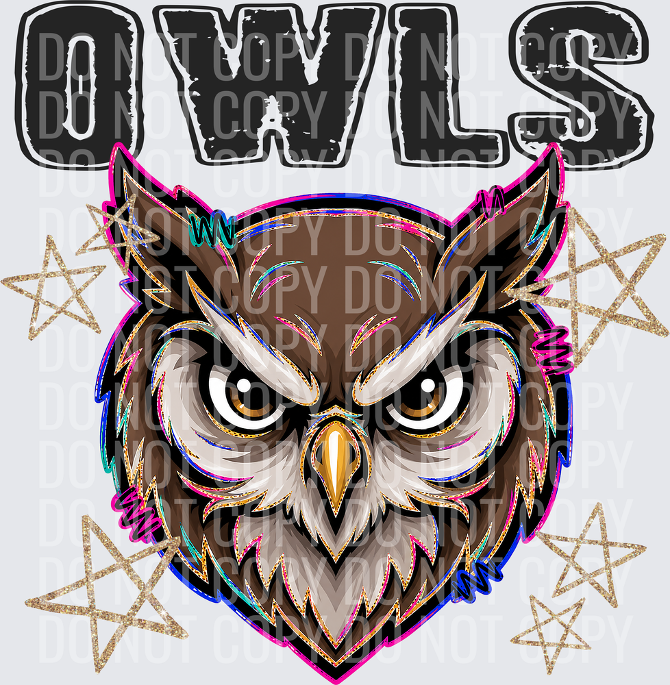 KayndiDesigns 08.26 Grunge Varsity Owls