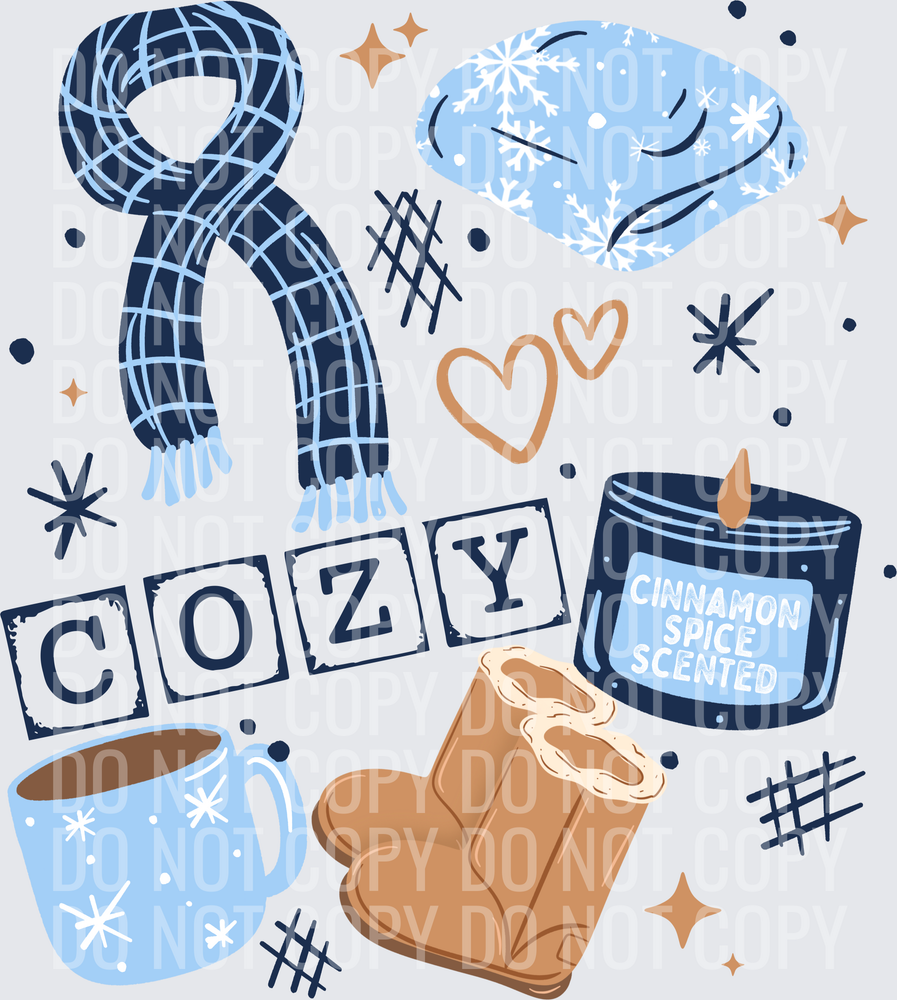 blue winter cozy