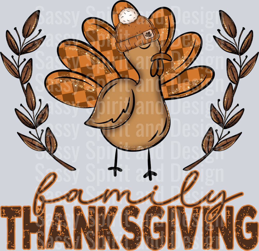 Turkey Family Thanksgiving CAP VERSION