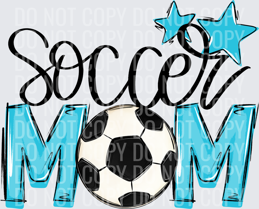 bright blue soccer