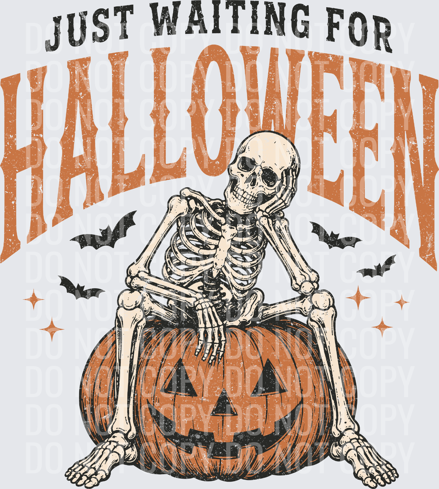 Just Waiting for Halloween WHITE shirts