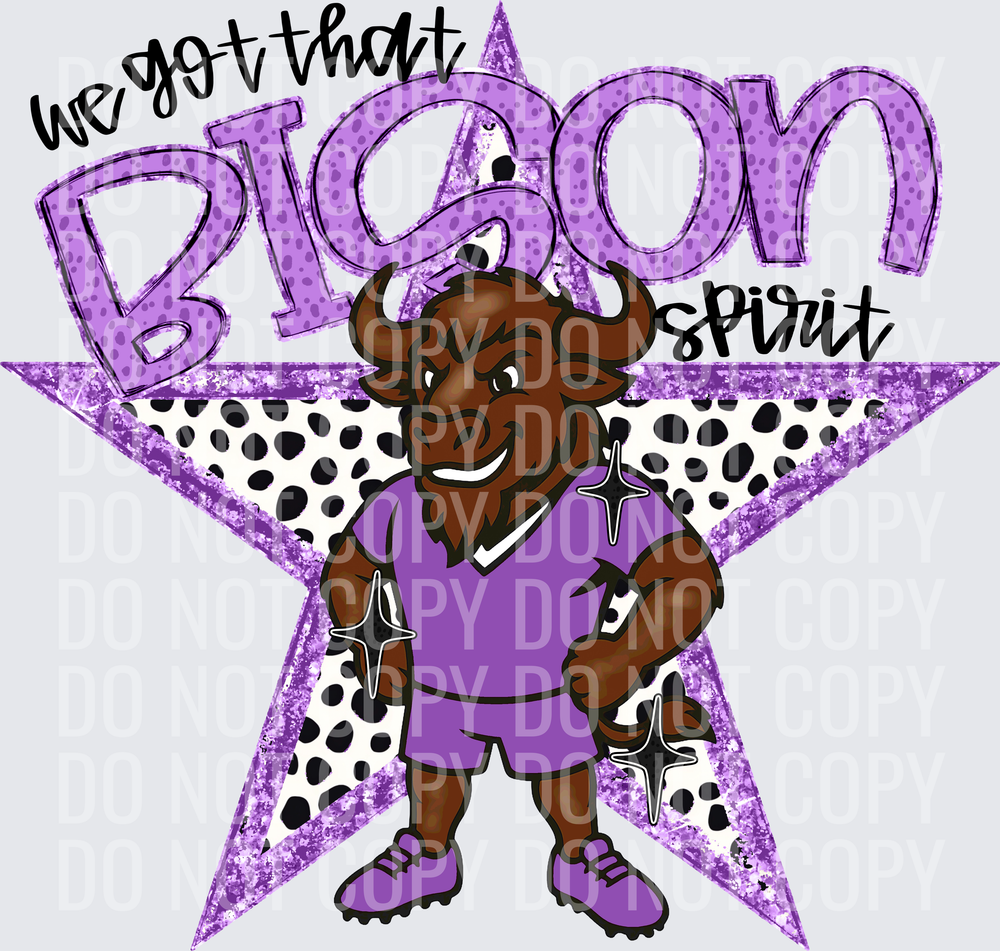 KayndiDesigns 09.26 We Got That Spirit Bison Purple