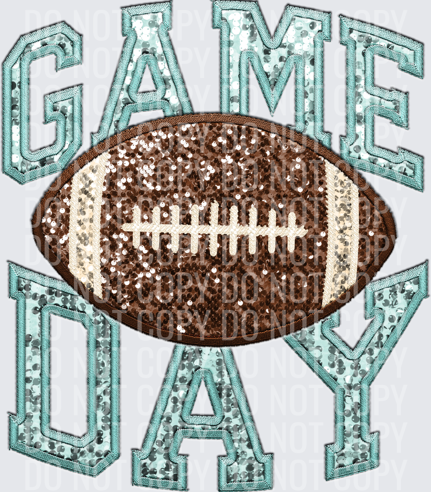 KayndiDesigns 06.26 Game Day Sequin Embriodery 7 Light Teal