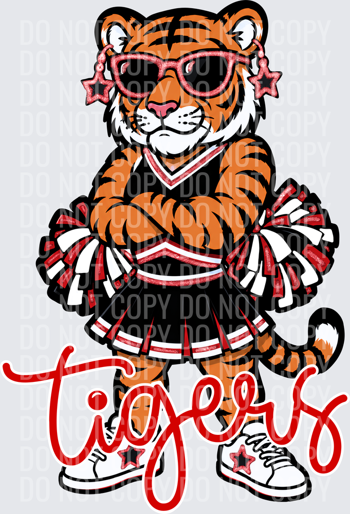 Tigers Cheer Red Black