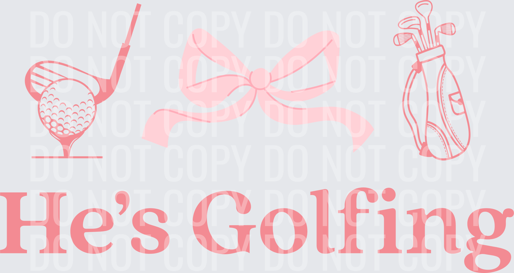 hes golfing pink