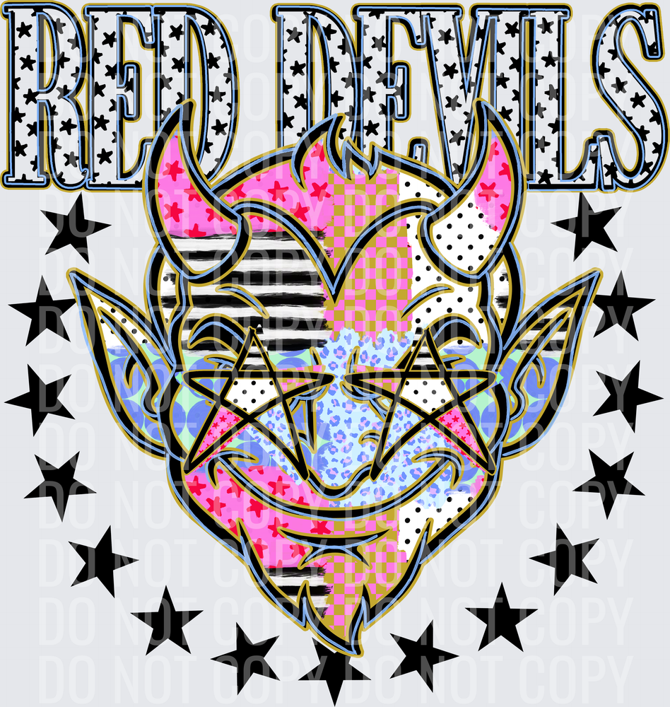 KayndiDesigns 09.26 Patchwork Varisty Stars Red Devils